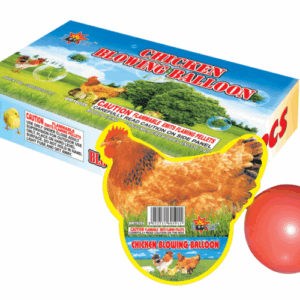 CHICKEN BLOWING BALLOONS